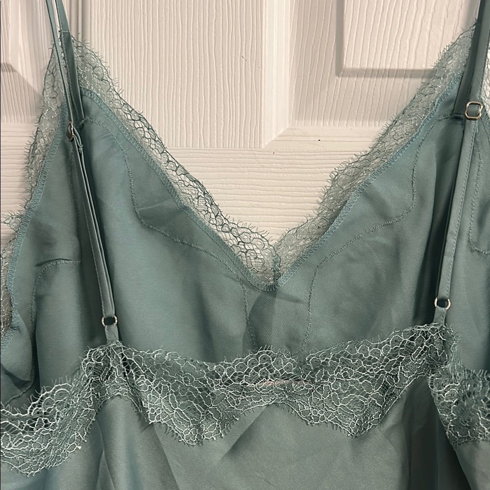Victoria's Secret mint green  Lace Trim Chemise - Picture 8 of 14